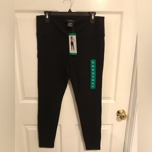 Max & Mia Woman’s High Waisted French Terry Legging Black Size XL NWT